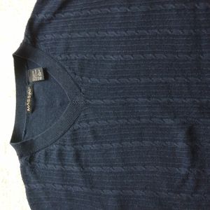 Massini Large Navy Cotton Pullover Sweater Vest